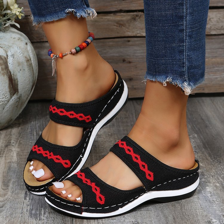 Women's Sandals Retro Wedge Slippers Outdoor Summer - BuzzMart