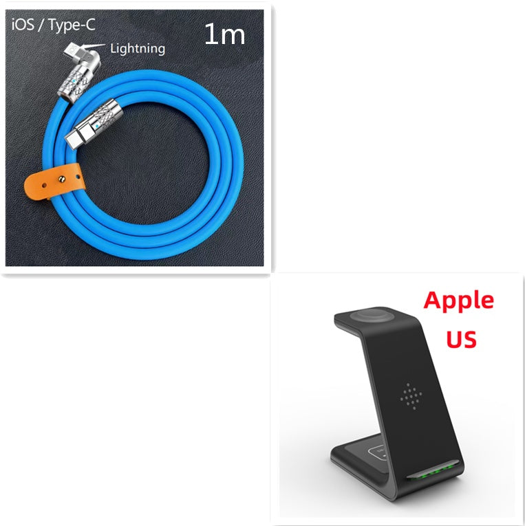 3 In 1 Fast Charging Station Wireless Charger Stand Wireless Quick Charge Dock For Phone Holder - BuzzMart