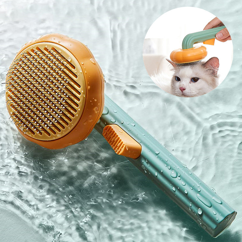 New Pet Cat Brush Hot Selling Hand-held Steel Wire Self-cleaning Comb Looper For Hair Removal - BuzzMart