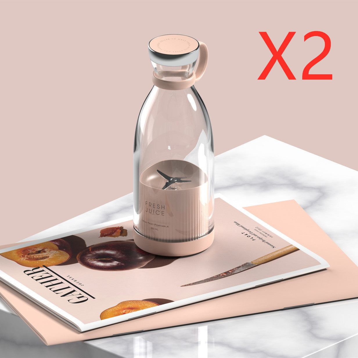350ML Electric Juicer Blender Mixer USB Rechargeable Machine Household Portable Blender Maker Cup Kitchen Tool Kit - BuzzMart