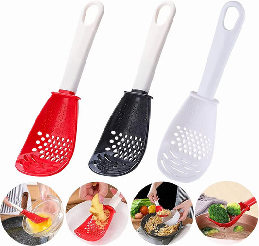Multifunctional Slotted Spoon Grinding Cooking Spoon Mashed Auxiliary Food Ginger Garlic Spoon Press Potatoe Stir-frying Spatula Kitchen Gadget - BuzzMart