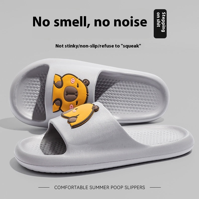 Cute Cartoon Dog Slippers Non-slip Floor Bathroom Slipper Summer Women's House Shoes - BuzzMart