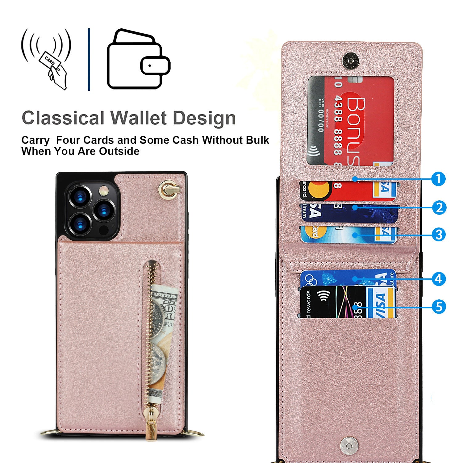 Zipper Phone Case Phone Case Crossbody - BuzzMart