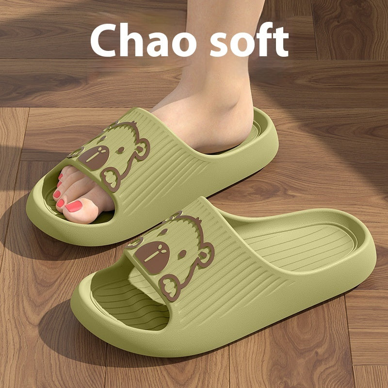 Cute Cartoon Dog Slippers Non-slip Floor Bathroom Slipper Summer Women's House Shoes - BuzzMart