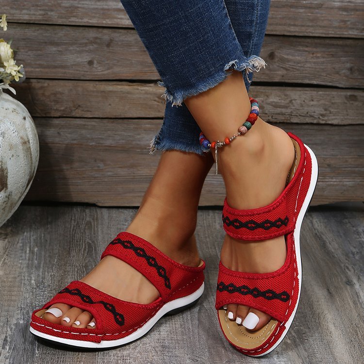 Women's Sandals Retro Wedge Slippers Outdoor Summer - BuzzMart