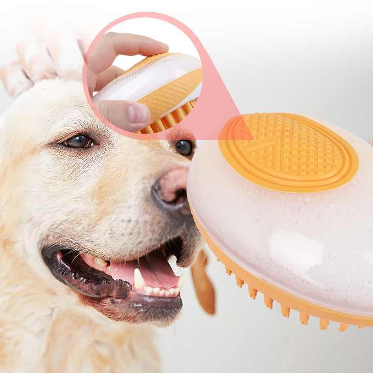 Dog Cat Bath Brush 2-in-1 Pet SPA Massage Comb Soft Silicone Pets Shower Hair Grooming Cmob Dog Cleaning Tool Pet Products - BuzzMart