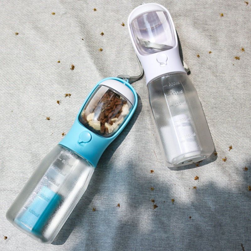 Portable Cat Dog Water Bottle Food Feeder Drinker Poop Dispenser 3 In 1 Leak-proof Multifunctional Dog Water Bottle Pet Products - BuzzMart