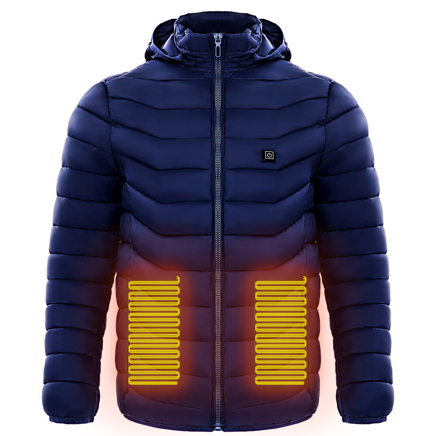 Men Heated Puffer Jacket Electric Heating Coat Insulated Hood Windbreaker 9Heat Zones - BuzzMart