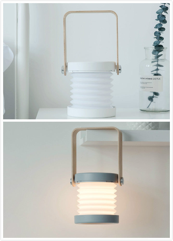 Foldable Touch Dimmable Reading LED Night Light Portable Lantern Lamp USB Rechargeable For Home Decor - BuzzMart