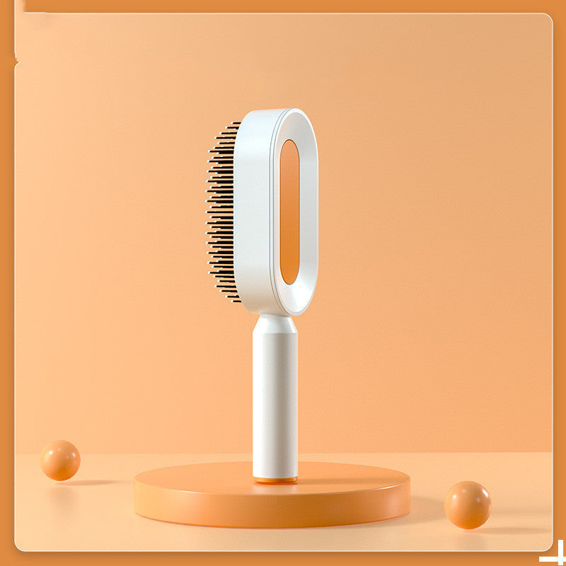 Self Cleaning Hair Brush For Women One-key Cleaning Hair Loss Airbag Massage Scalp Comb Anti-Static Hairbrush - BuzzMart