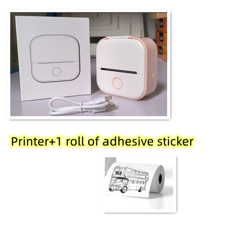 Portable Mini Thermal Label Printer Home Photo Printer Student Wrong Question Printer Bluetooth-compatible Mini Label Printer Price Tag - BuzzMart