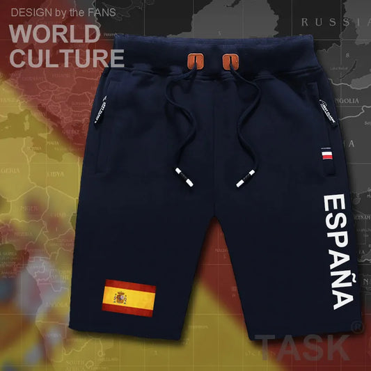 Spain Flag Men’s Board Shorts – Beach, Workout & Casual Wear - BuzzMart