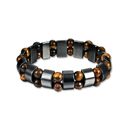 Handmade Tiger Eye & Hematite Bracelet – Healing Gift - BuzzMart