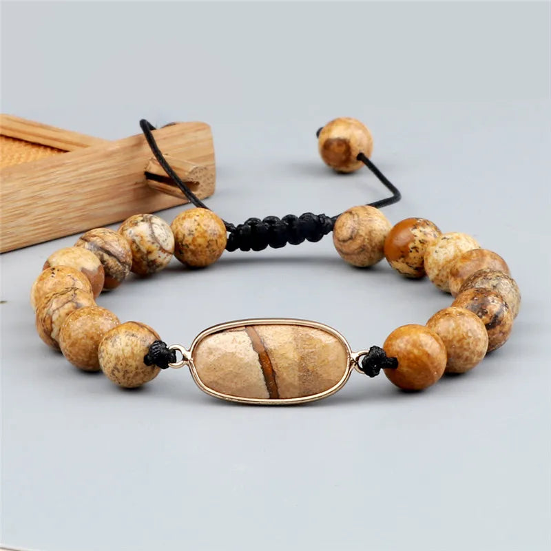 🔮 Handmade Tiger Eye Bracelet – 8mm Stone Gift Jewellery - BuzzMart