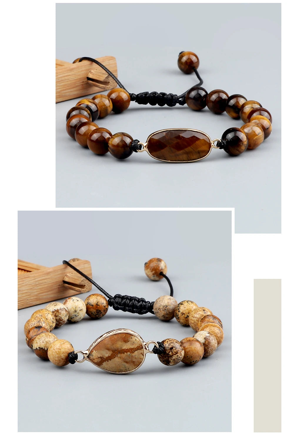 🔮 Handmade Tiger Eye Bracelet – 8mm Stone Gift Jewellery - BuzzMart