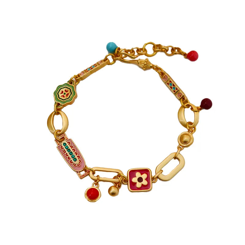 Modern Jewelry Elegant Temperament Multiple Colorful Enamle Chain Bracelets For Women Female Gifts Sweet Accessories Hot Sale - BuzzMart