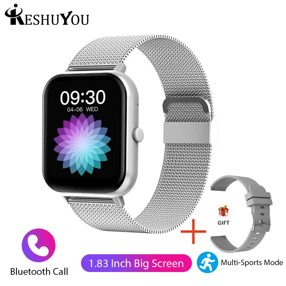 KESHUYOU 2025 New Smart Watch Men Women Full Touch Screen Heart Rate Tracker Bluetooth Talking Sports Smart Watch Holiday Gift - BuzzMart