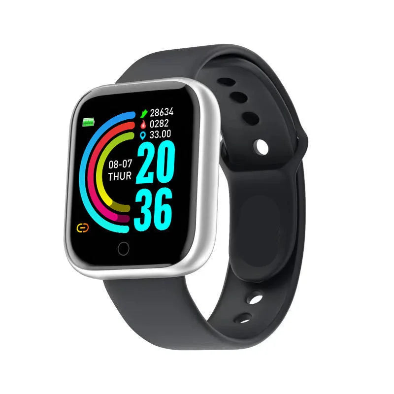 Y68 Smart Watch Men Women Heart Rate Oxygen Blood Pressure Monitoring Multi-Function Sleep Monitoring Smartwatch for Ios Android - BuzzMart