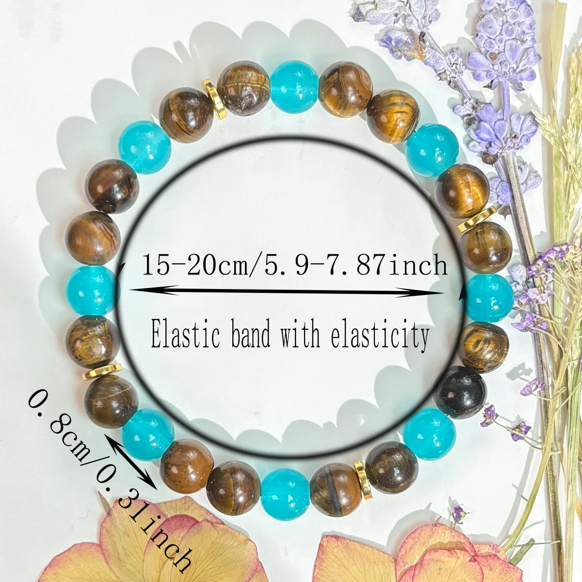 🌿 Boho Tiger Eye Bracelet – Vintage Abundance Energy Jewellery - BuzzMart