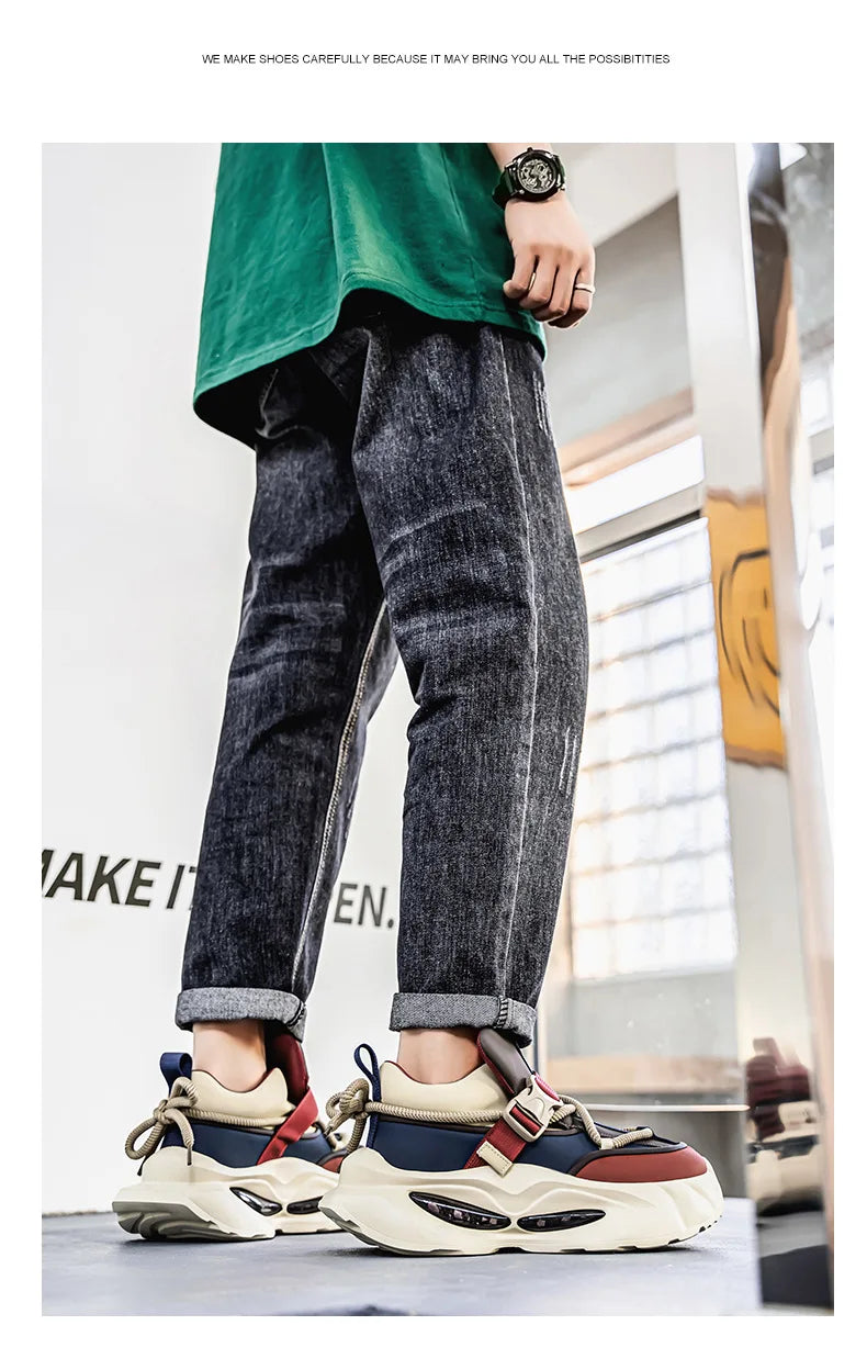 Men’s Chunky Sneakers – Breathable Mesh Casual Shoes 2025 - BuzzMart