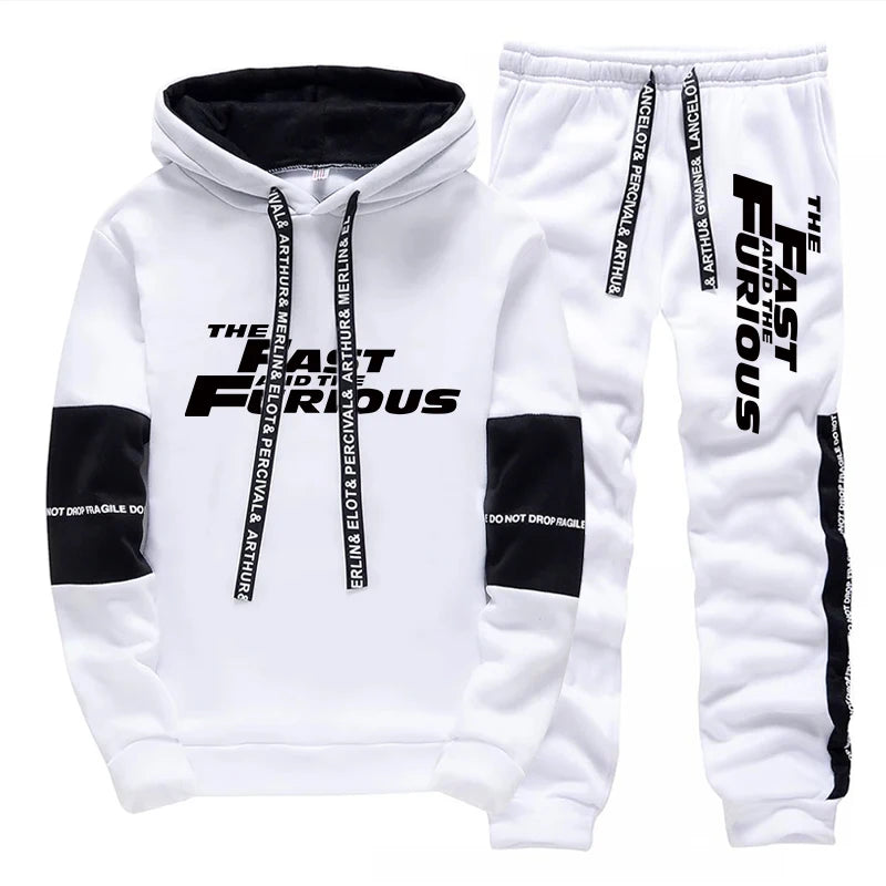 Men’s Cozy Hooded Tracksuit – Trendy Winter Street Style - BuzzMart
