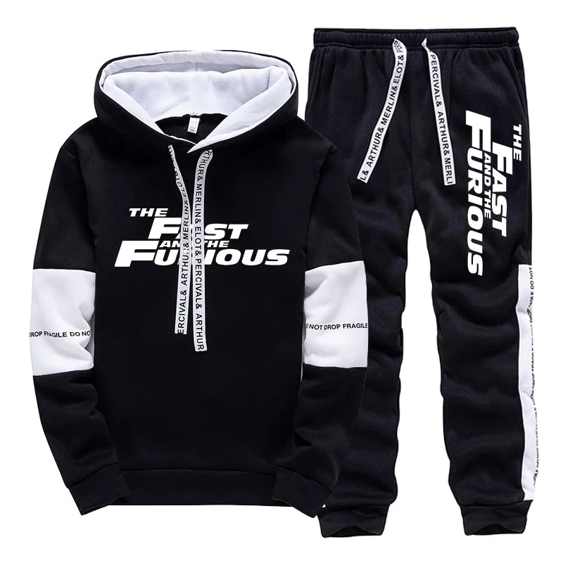 Men’s Cozy Hooded Tracksuit – Trendy Winter Street Style - BuzzMart