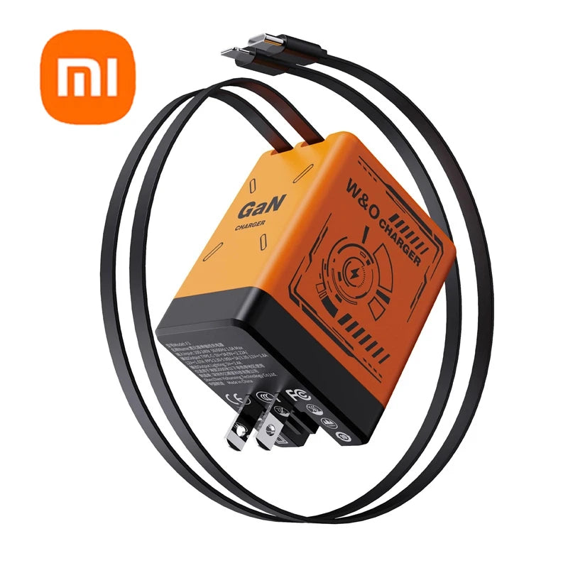 Sleek 120W GaN Charger with Retractable Cables – Fast! - BuzzMart