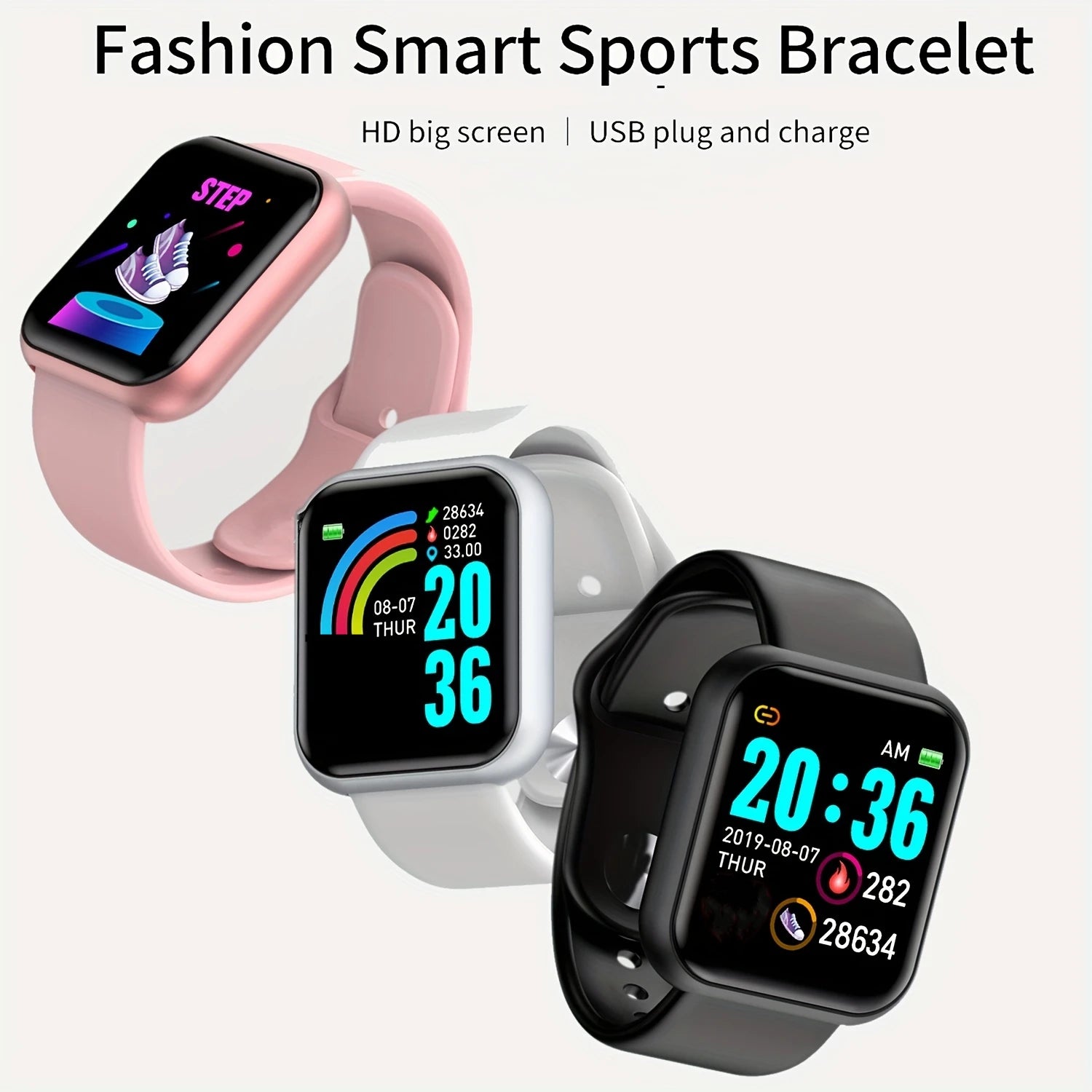 Multifunctional Smart Watch Men Women Bluetooth Connected Phone Music Player Fitness Sport Bracelet Sleep Monitor D13 Smartwatch - BuzzMart