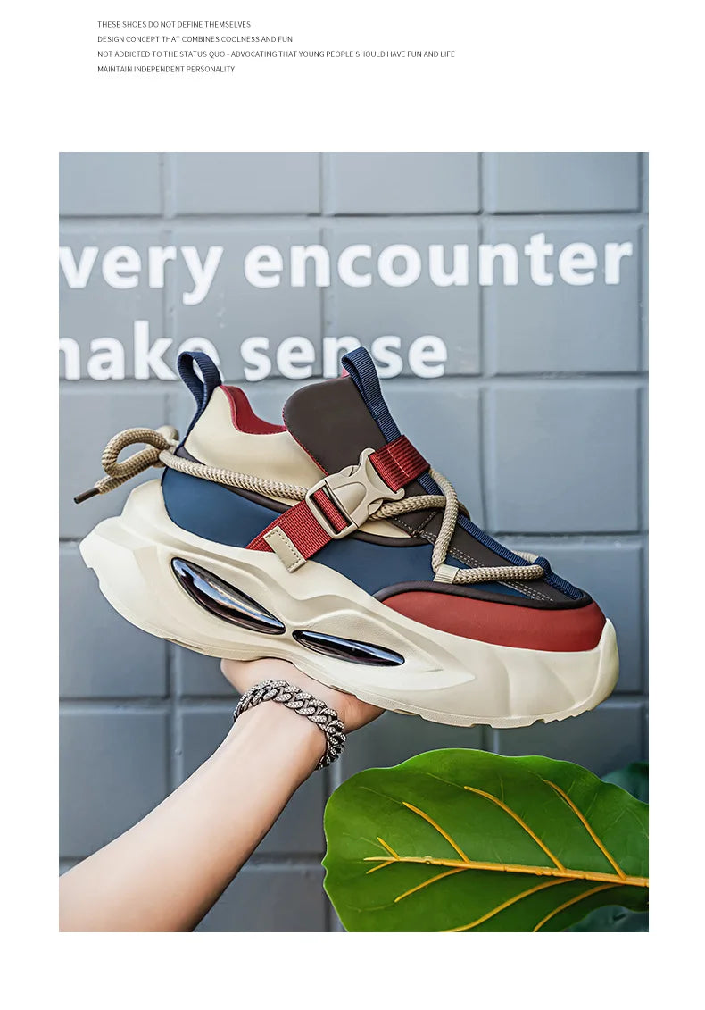 Men’s Chunky Sneakers – Breathable Mesh Casual Shoes 2025 - BuzzMart