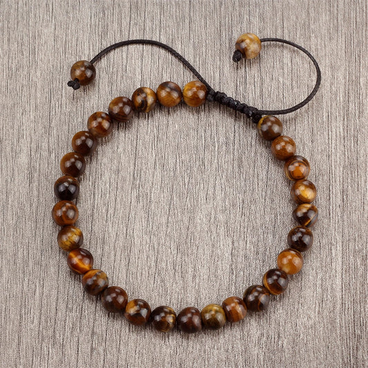 🐯 Healing Tiger Eye Bracelet – Adjustable Gift for Him/Her - BuzzMart