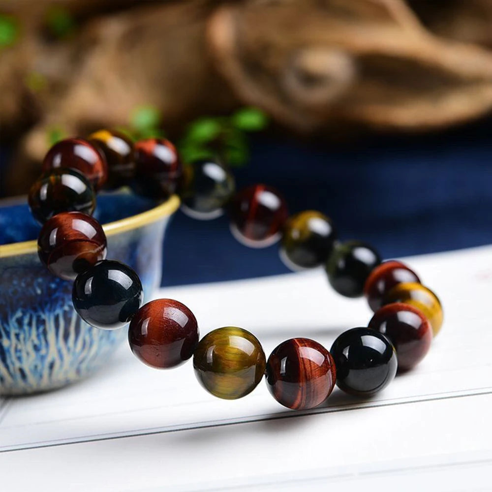 Colorful Tiger Eye Healing Bracelet – Crystal Gift for Couples - BuzzMart