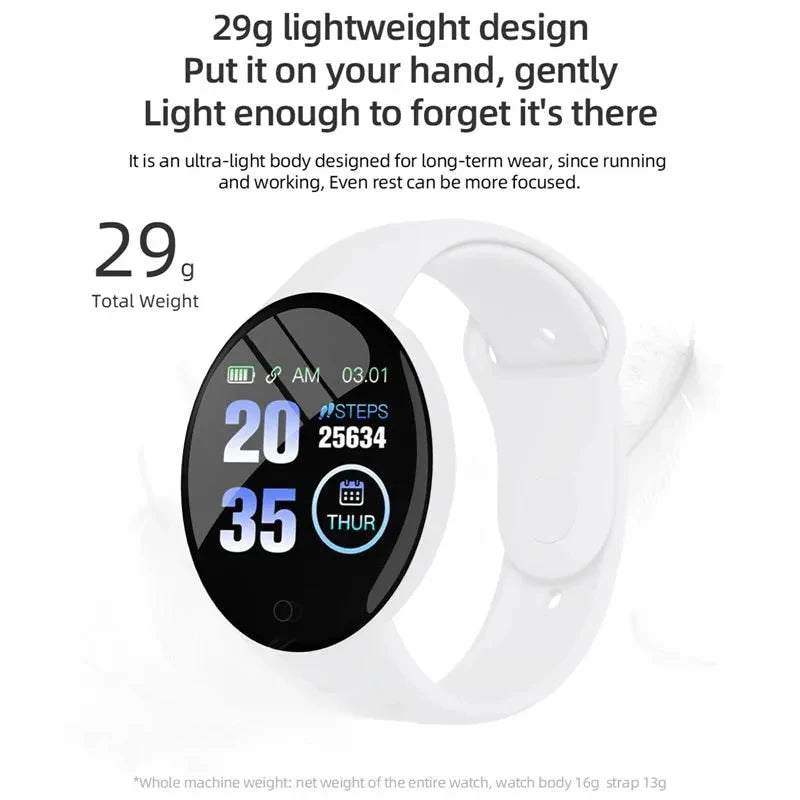 2025 New D18 Multifunctional Smart Watch Men & Women Bluetooth Connected Phone Music Fitness Sports Bracelet Sleep Monitor watch - BuzzMart