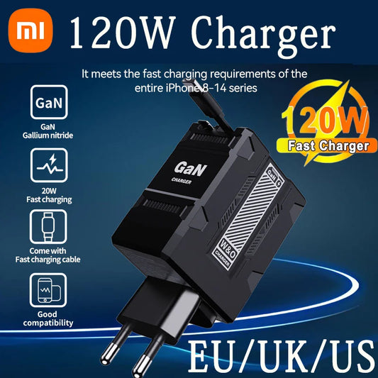 Magical 120W Fast Charger with Retractable Cables – Gift-Ready! - BuzzMart