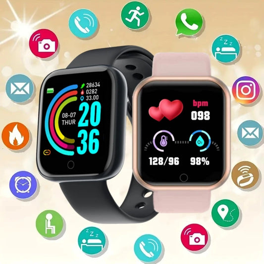 Sports Smartwatch Women Bracelet Men Smart Watch connected Music Control Player Fitness Step Sleep Monitor Y68 D20 Alarm Clock - BuzzMart