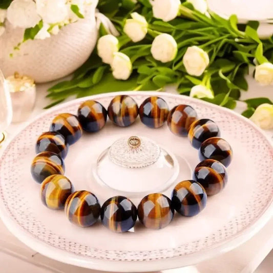 Vintage Tiger Eye Energy Bracelet – Real Gemstone Gift - BuzzMart