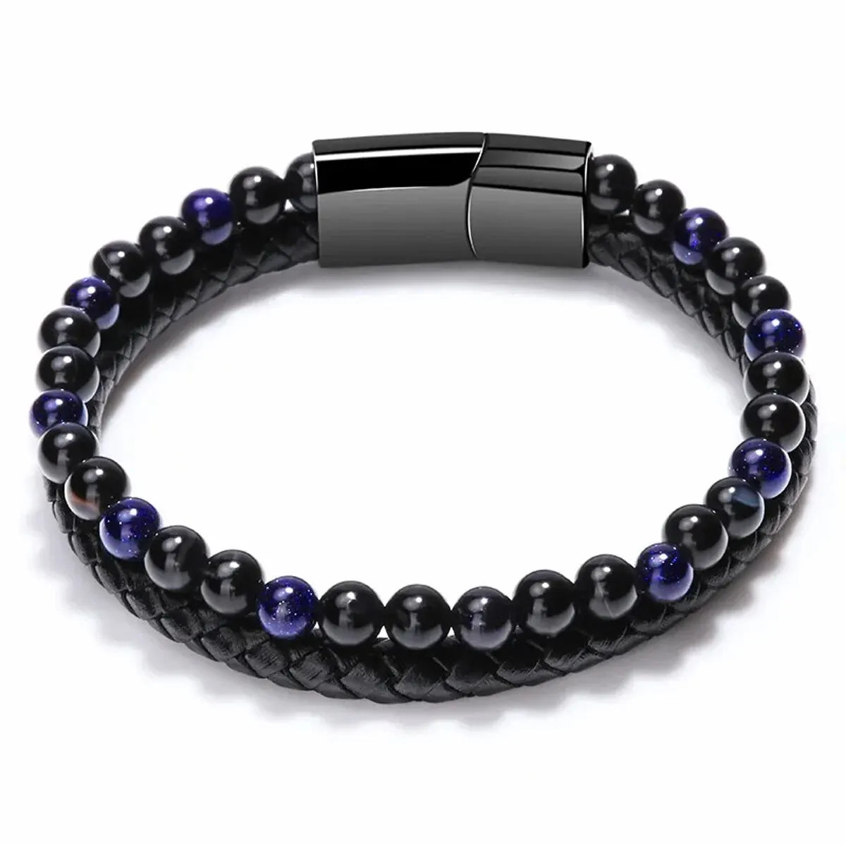 🔥 Tiger Eye & Lava Stone Bracelet – Steel Gift for Him/Her - BuzzMart