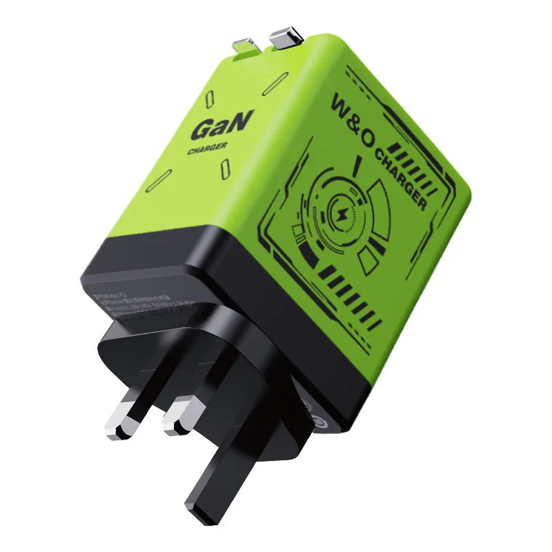 Stylish 120W GaN Fast Charger with Retractable Cables - BuzzMart