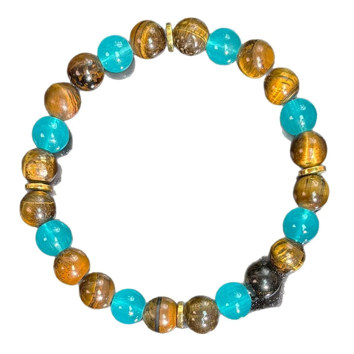 🌿 Boho Tiger Eye Bracelet – Vintage Abundance Energy Jewellery - BuzzMart