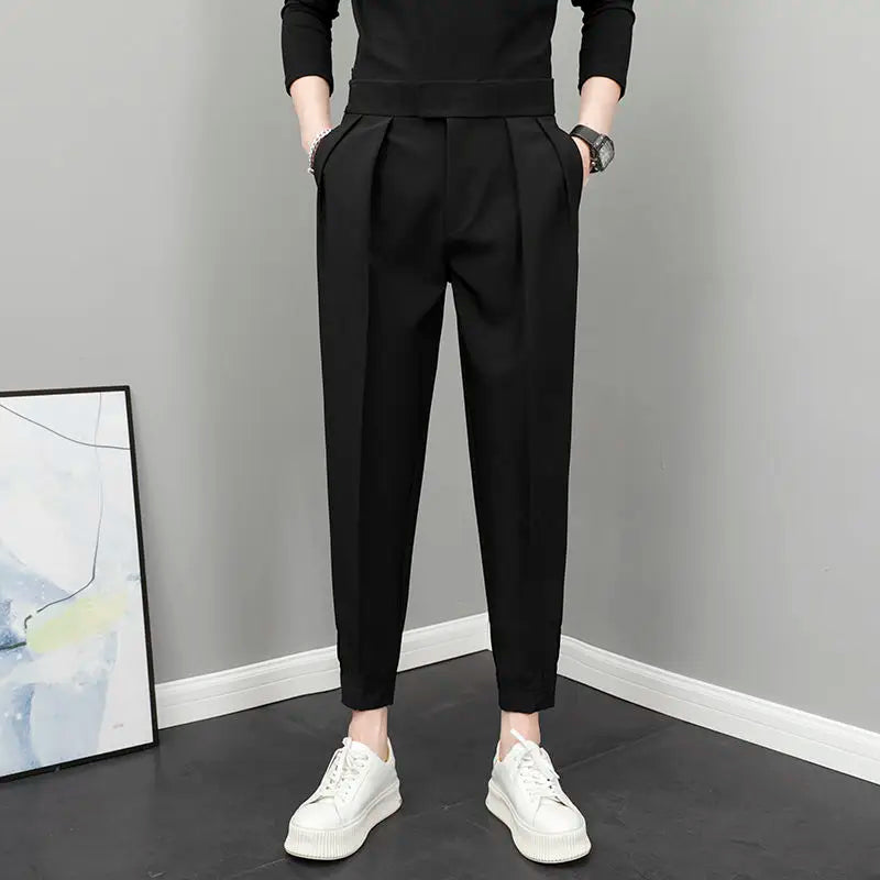 Trendy High-Waist Pleated Pants for Stylish Spring Looks - BuzzMart