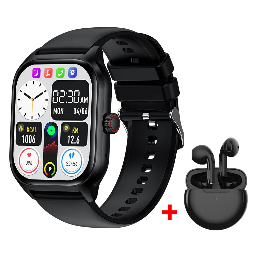 LEMFO LT10 Smart Watch 2024 Android Gift Bluetooth Call Smartwatch 2024 Touch Dial Music Fitness Tracker Sports Watches - BuzzMart