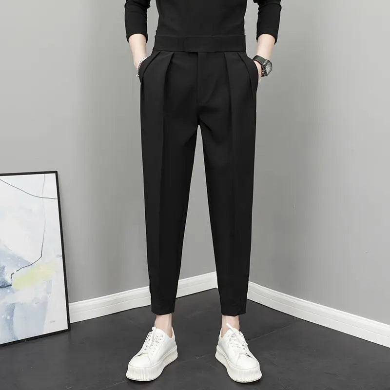 Trendy High-Waist Pleated Pants for Stylish Spring Looks - BuzzMart