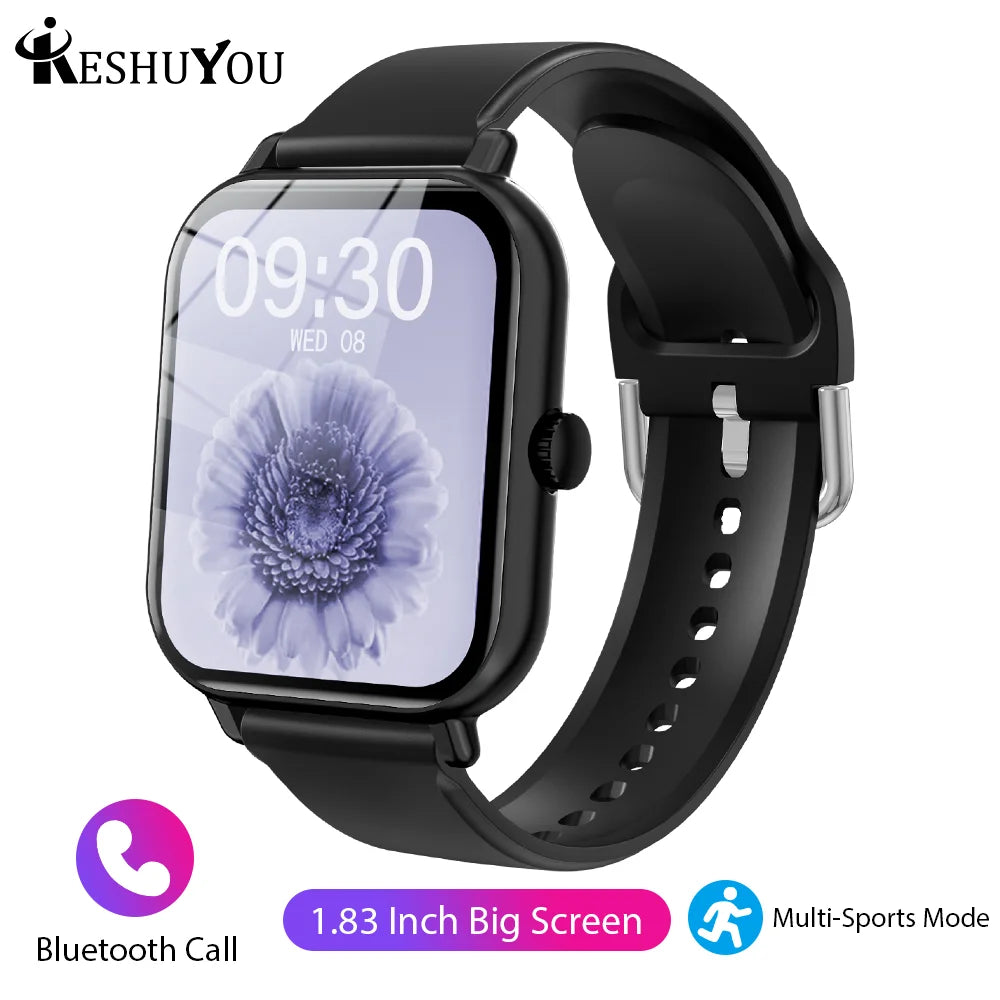 KESHUYOU 2025 New Smart Watch Men Women Full Touch Screen Heart Rate Tracker Bluetooth Talking Sports Smart Watch Holiday Gift - BuzzMart
