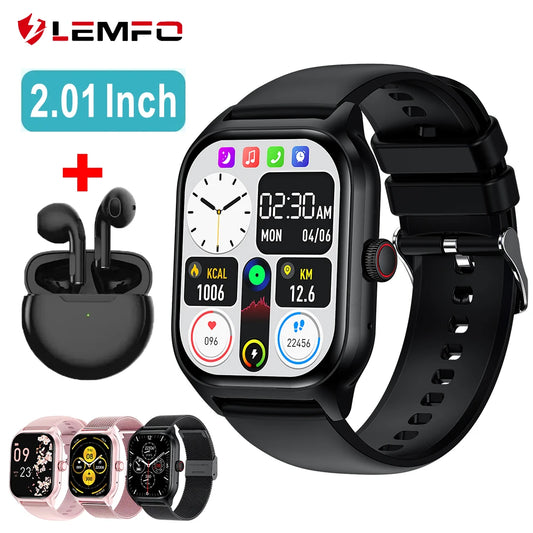 LEMFO LT10 Smart Watch 2024 Android Gift Bluetooth Call Smartwatch 2024 Touch Dial Music Fitness Tracker Sports Watches - BuzzMart