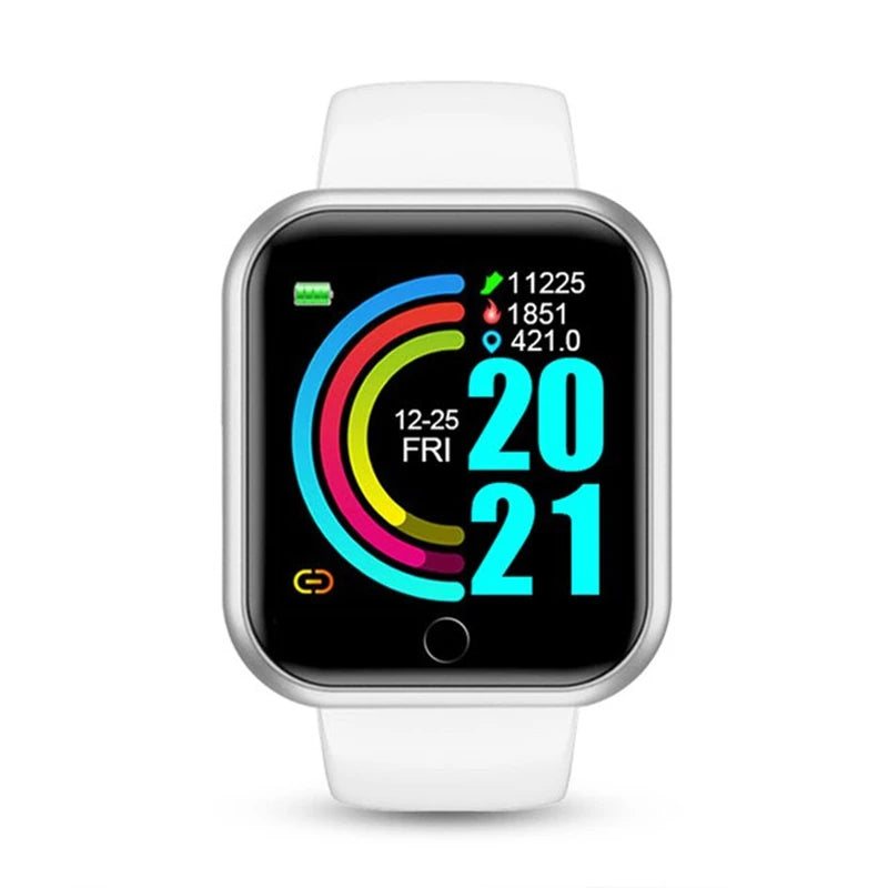 Smart Watches For Women Men Bluetooth Connect Phone Player Music Control Fitness Heart Rate Monitor Sport Bracelet Digital Y68 - BuzzMart