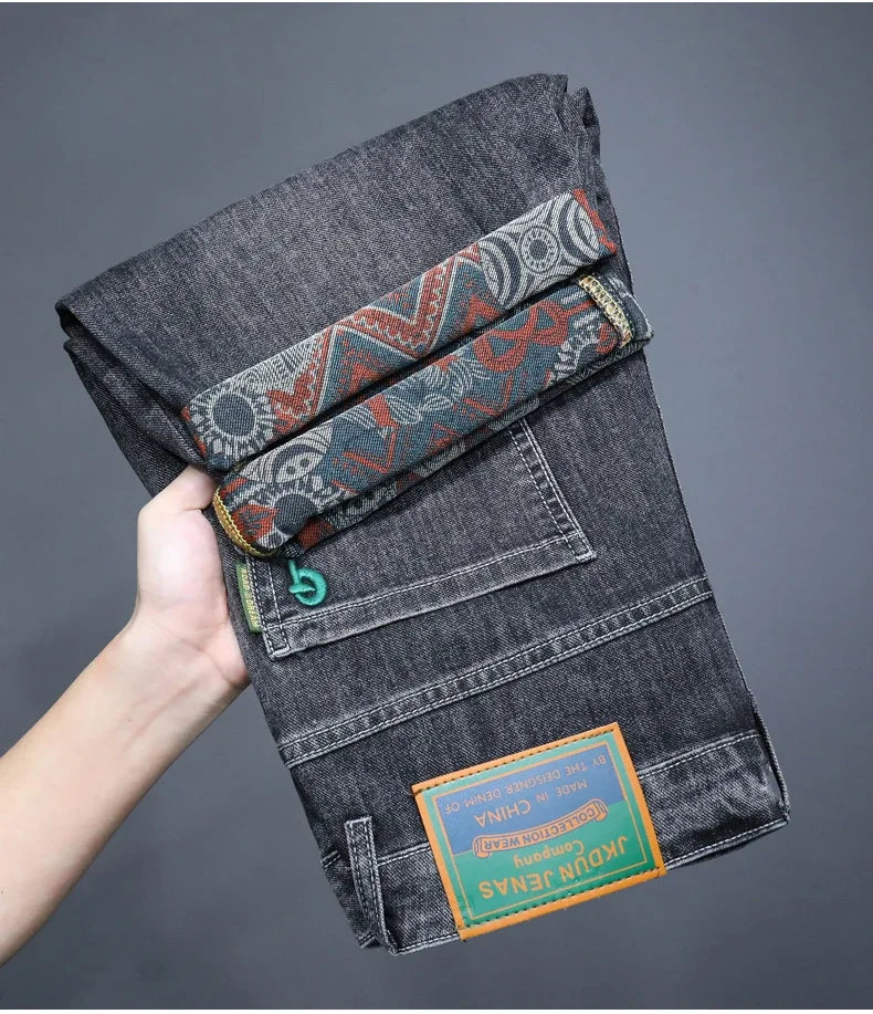 Men’s Embroidered Denim Shorts – Bold Summer Streetwear Look - BuzzMart