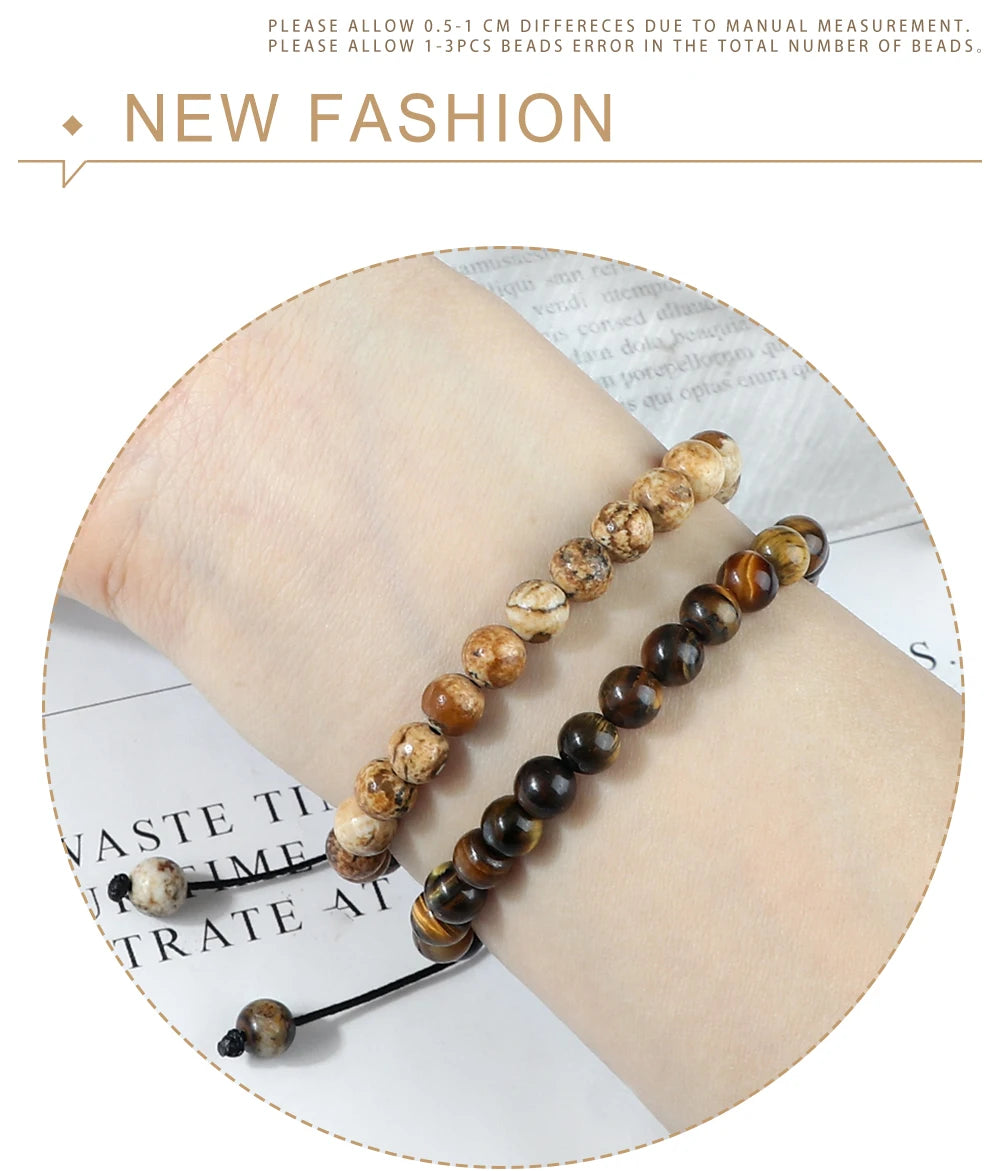 🐯 Healing Tiger Eye Bracelet – Adjustable Gift for Him/Her - BuzzMart