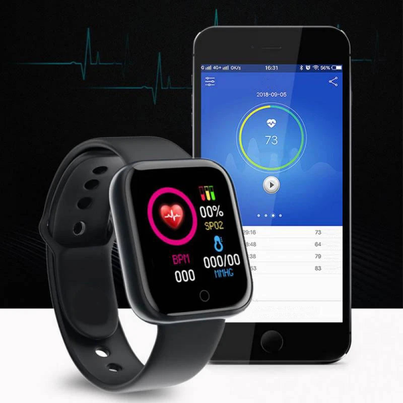 Sports Smartwatch Women Bracelet Men Smart Watch connected Music Control Player Fitness Step Sleep Monitor Y68 D20 Alarm Clock - BuzzMart