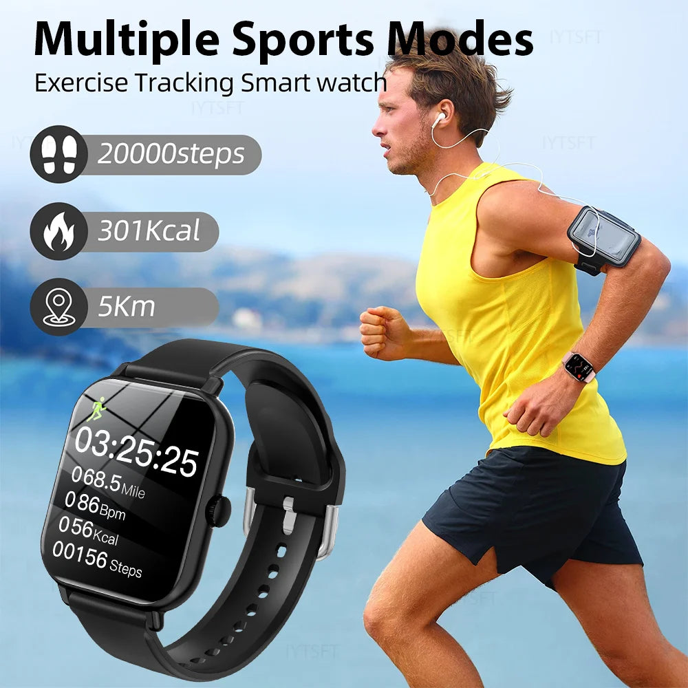 KESHUYOU 2025 New Smart Watch Men Women Full Touch Screen Heart Rate Tracker Bluetooth Talking Sports Smart Watch Holiday Gift - BuzzMart
