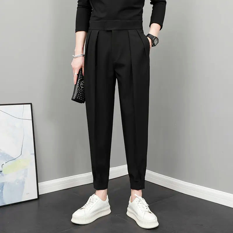 Trendy High-Waist Pleated Pants for Stylish Spring Looks - BuzzMart