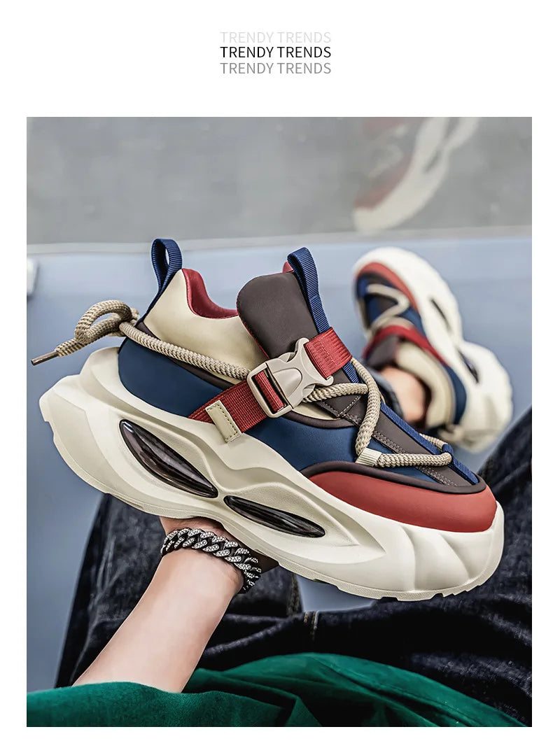 Men’s Chunky Sneakers – Breathable Mesh Casual Shoes 2025 - BuzzMart